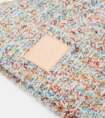 Loewe Logo wool and cashmere-blend beanie