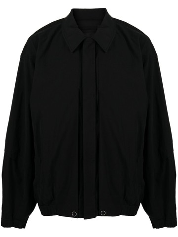 SONGZIO - classic-collar shirt jacket - men - Nylon/Rayon/Polyurethane - 50 - Black