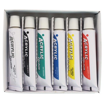 ACRYLIC 6色壓克力顏料12ml A06112/一箱20盒入(定80) 丙烯顏料-5943【APP滿額下單10%點數(單一帳號最高5000點)】1/31止