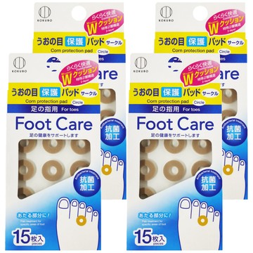 KOKUBO 小久保足部軟墊雞眼保護墊環狀15片  包裝 155 x 74 x 10mm  4包