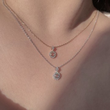 月光石【 時光的流動 】s925純銀項鍊  || 獨家開版