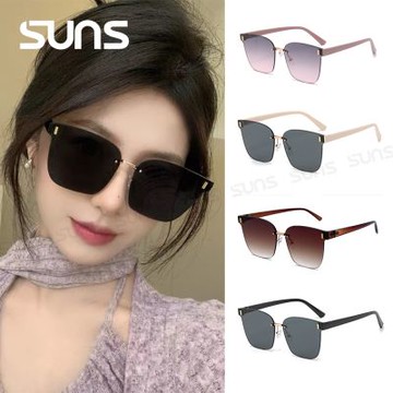 SUNS時尚精品墨鏡 ins方框切邊金屬墨鏡 輕量材質 配戴舒適 抗UV400 S525