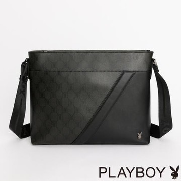 PLAYBOY - 下沉式斜背包  Dashing系列 - 黑色