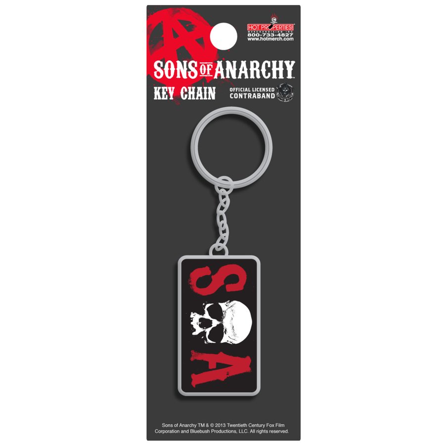 SONS OF ANARCHY (サンズ オブ アナーキー) Soa red keychain 角型