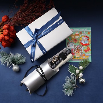 【QueeniQue】聖誕暖心杯套組-手提飲料杯套 × 聖誕電繡片