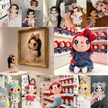 ✨元氣新品✨小玉yuy黑白皮小玉屬性棉花娃娃10cm毛絨玩偶Q萌可愛公仔掛件周邊XUPS
