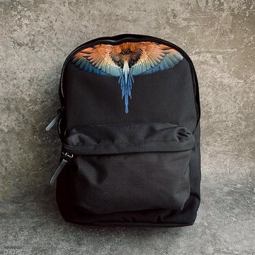 美國百分百【全新真品】Marcelo burlon MB 後背包 肩背包 翅膀 包包 休閒 書包 黑色 AI17