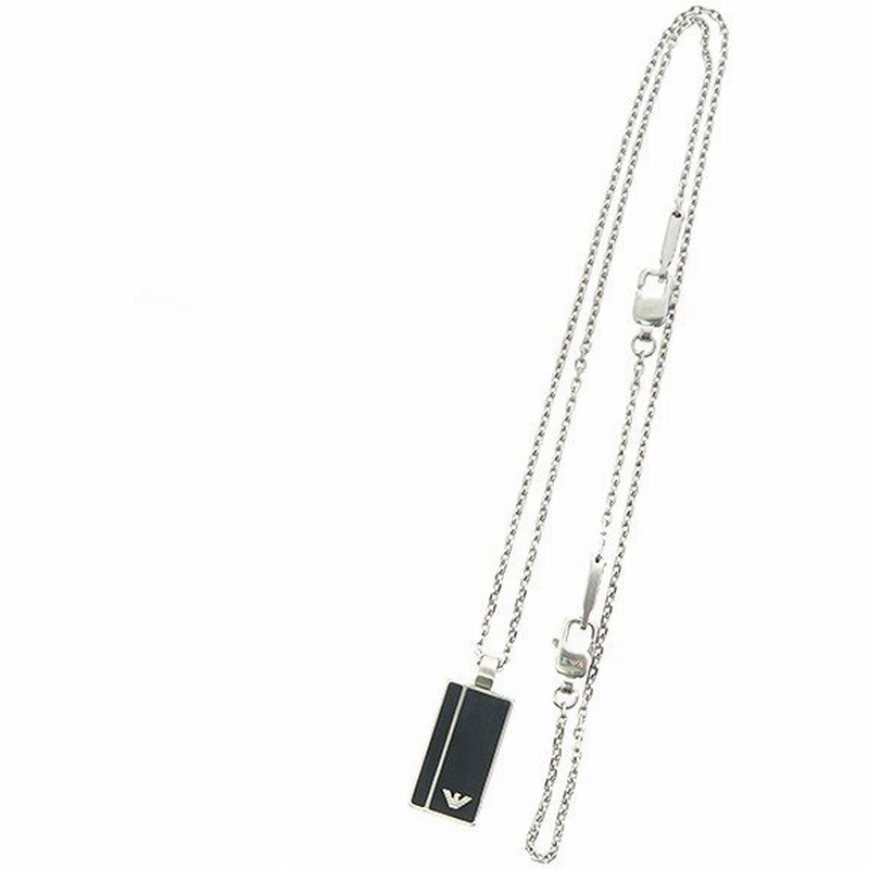 エンポリオ アルマーニ Emporio Armani ネックレス メンズ Egs シルバー ブラック 通販 Lineポイント最大0 5 Get Lineショッピング