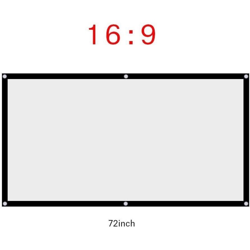 60/72/84/100/120inch プロジェクタースクリーン 16:9プロジェクター