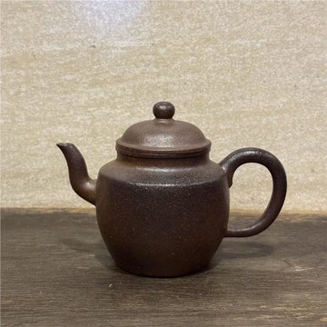 明式柴燒唐人茶事全手工共生礦紫砂柴燒壺15號 230cc