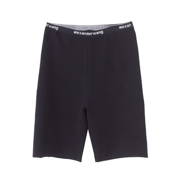alexanderwang logo 緹花品牌徽標單車褲