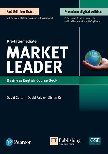 Market Leader 3/e Extra (Pre-Intermediate) Course Book Premium digital edition with MyEnglishLab and DVD-ROM/1片 (1版) Cotton 2020 Pearson