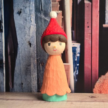 聖誕娃娃 木雕(現貨)