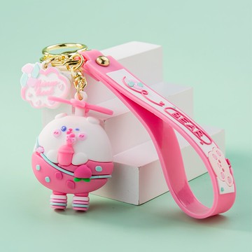 蛋蛋鑰匙扣掛件創意個性汽車鏈圈環男女可愛情侶卡通公仔書包掛飾