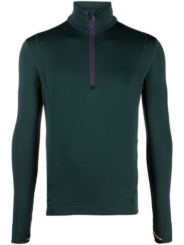 Moncler Grenoble - high neck long-sleeve sweatshirt - men - Polyester/Elastane - S - Green
