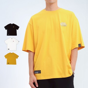 PAUL FRANK 大嘴猴 男 女中性 小LOGO 落肩寬版短T-白