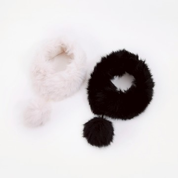 niceioi 北歐雪影絨毛球圍巾