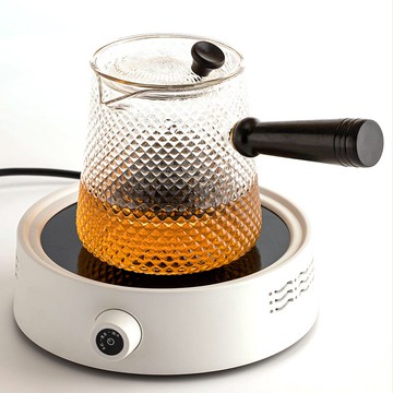 瓷牌茗側把泡茶壺耐高溫加厚玻璃茶壺過濾煮茶器家用電陶爐煮茶壺