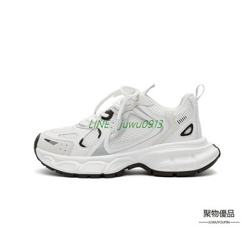 時尚休閒舒適運動鞋女輕便百搭松糕老爹鞋厚底鞋潮流戶外女鞋子【聚物優品】