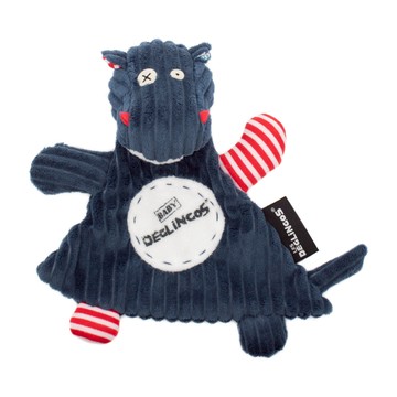 LES DEGLiNGOS 柔絨摸摸安撫巾  河馬  3 x 22 x 25cm  河馬 荷柏詩  1條