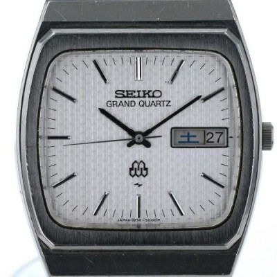 セイコー SEIKO グランドクォーツ デイデイト 9256-5010 クオーツ シルバー 文字盤 3針式 メンズ 腕時計 【kk】【中古】 |  LINEブランドカタログ