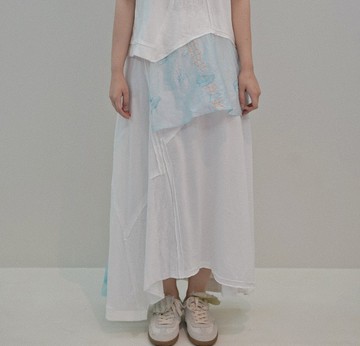 【手工天梯】古典中性復古風/針織拼接半裙