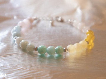 925 SILVER 6mm糖果寶石 MOOD TODAY 設計手鏈