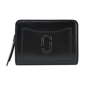 [平輸版] 【MARC JACOBS】THE UTILITY SNAPSHOT 防刮拉鍊對開短夾(黑)真品平輸