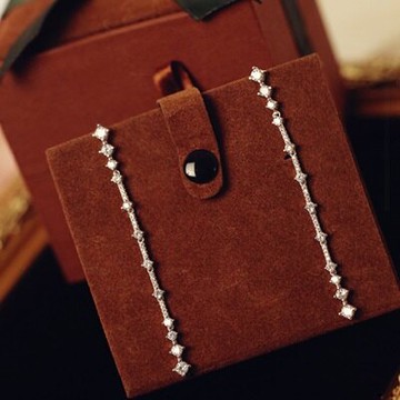 925純銀耳環鑲鑽耳飾-時尚大方造型生日情人節禮物女飾品73dy11【獨家進口】【米蘭精品】