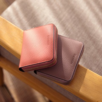 CHENSON真皮 6卡行照零錢夾零錢包 (W20205)