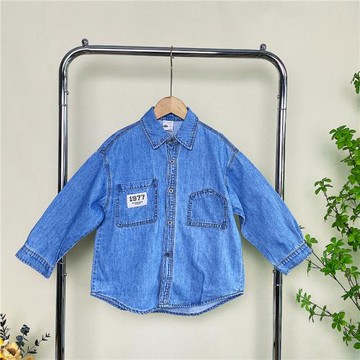 牛哆哆2024春新款男童薄款牛仔外套牛仔襯衫中大童兒童童裝33660