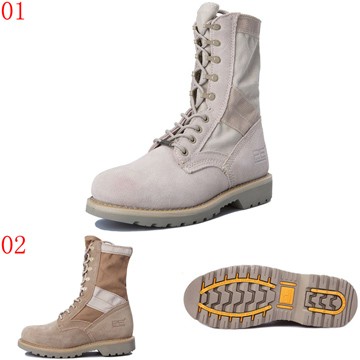 pathfinder口75822F口情侶款真皮戶外工裝沙漠靴男PF高筒戰鬥登山沙地軍靴JHS杰恆社