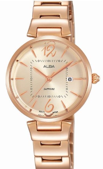 ALBA VJ22-X281K(AH7R22X1)趣味幾何時尚腕錶/玫瑰金 28mm｜樂天領券現折★全館特惠中★指定刷卡回饋10%