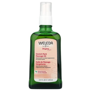Weleda, 媽媽，瘢痕線紋按摩油，杏仁提取物，3.4 液量盎司（100 毫升）