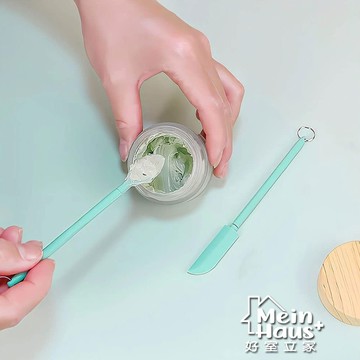 【好室立家-MeinHaus⁺】 廚房 迷你 矽膠 伸縮刮勺 果醬 巧克力醬 小抹刀和湯匙組