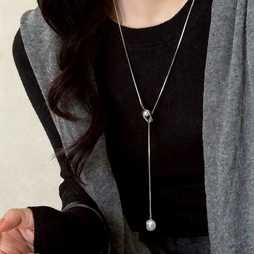 復古珠子長項鍊男女時尚簡約氣質高檔配飾