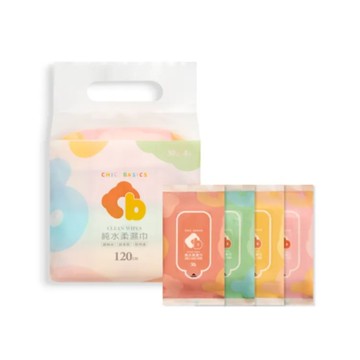 奇哥 CHIC BASICS純水柔濕巾30抽 4入/組(嬰兒濕紙巾/寶寶濕紙巾)
