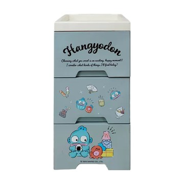 U-House 樺新 人魚漢頓塑膠三層滾輪櫃  25 x 30 x 50cm  美食達人 綠色  1個