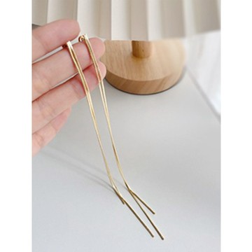 【SK飾品】金屬風超長流蘇耳環/宋慧喬同款【821009-18】現正分手中/韓劇同款耳環/河英恩