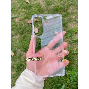 適用 三星Galaxy S25edge A26 A36 A56 A06 A16 四角透明亞克力防摔手機殼簡約透明保護套