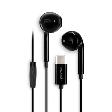 [RONEVER] 立體聲耳塞式耳麥(TYPE-C) MOE311 黑