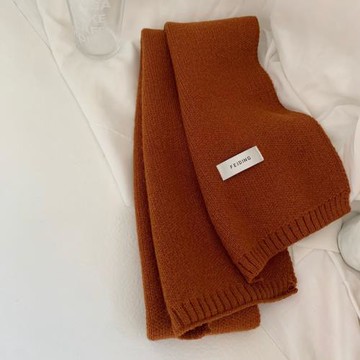 自帶暖意的色系~韓國ins推薦敲顯白焦糖色南瓜色駝色百搭純色圍巾