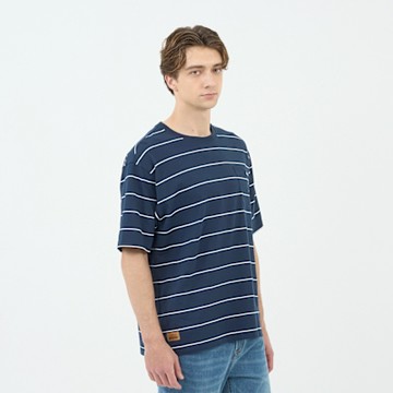 GIORDANO 男裝印花短袖上衣 Blue Classics系列 - 71 藍X白