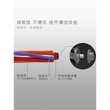 適配小狗無線吸塵器配件D-531 D-532 軟絨地刷滾刷毛刷d531d532