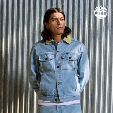 中性淺藍色牛仔外套|A5SZMA3B