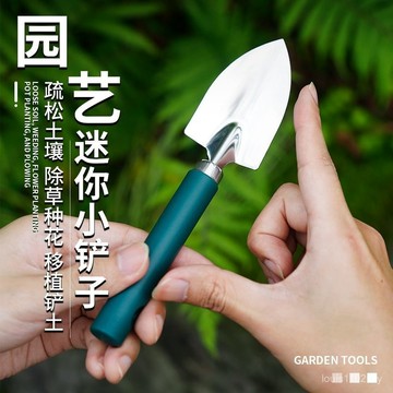 臺灣🚍8H出🉑不銹鋼迷你小尖剷加厚剷子方剷耙子鬆土打理花盆陽臺養花盆景花藝