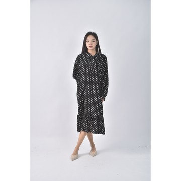 (L) 【金莎私服】點點黑色洋裝二手衣