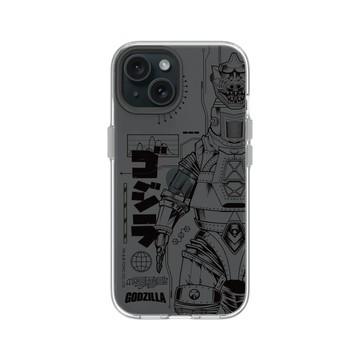 iPhone 15 Clear 透明 - 哥吉拉 Godzilla - 機械哥吉拉(黑)