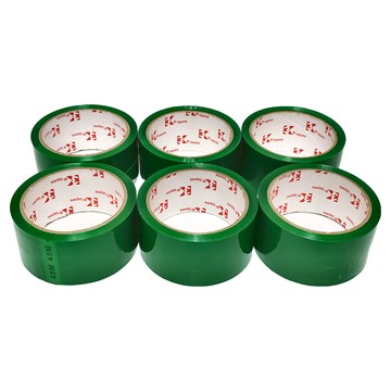 3K牌 彩色封箱膠帶 48mm 50y 0.043 6捲  綠色  1組