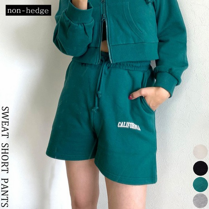 Non Hedge カレッジロゴ裏毛ショートパンツ ブラック フリー レディース 通販 Lineポイント最大2 0 Get Lineショッピング